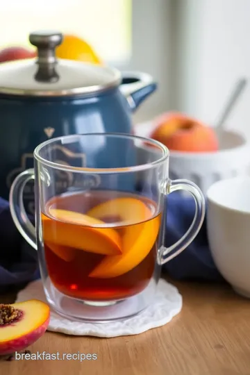 Peach-Infused English Breakfast Tea presentation