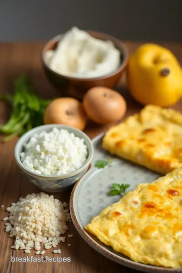 Cheesy Chicken Omelette Delight ingredients