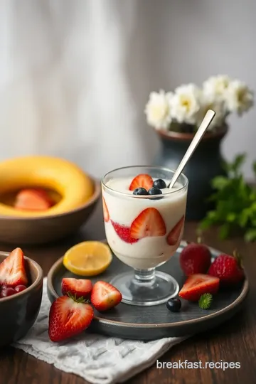 Chilled Chia Delight with Fresh Fruits presentation