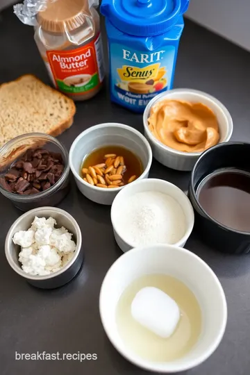 Chocolate Frosted Almond Butter Toast ingredients