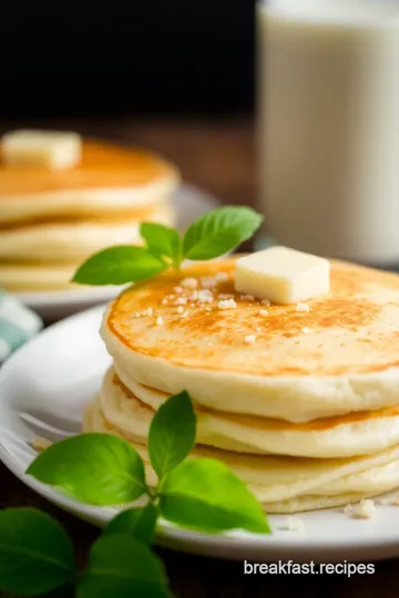 Fluffy Coconut Pancakes with Tropical Twist presentation