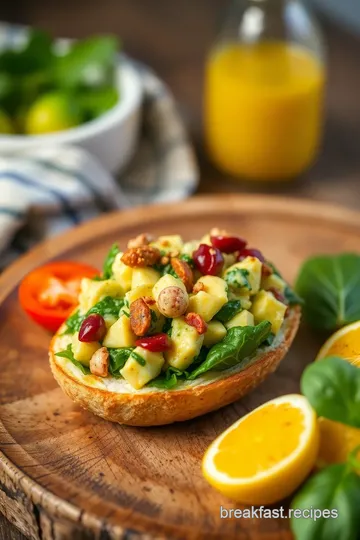 Colorful Spinach Egg Salad Delight presentation