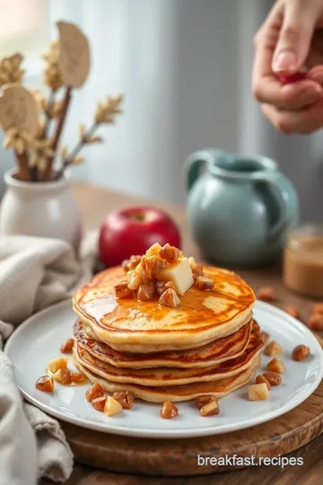 Apple Pancakes with Sultanas presentation