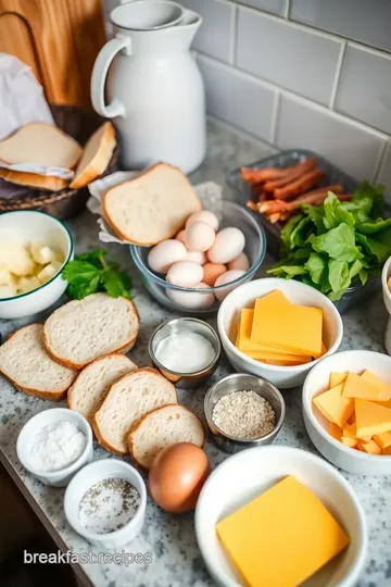 Sourdough Breakfast Sandwich ingredients