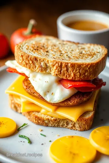 Sourdough Breakfast Sandwich presentation