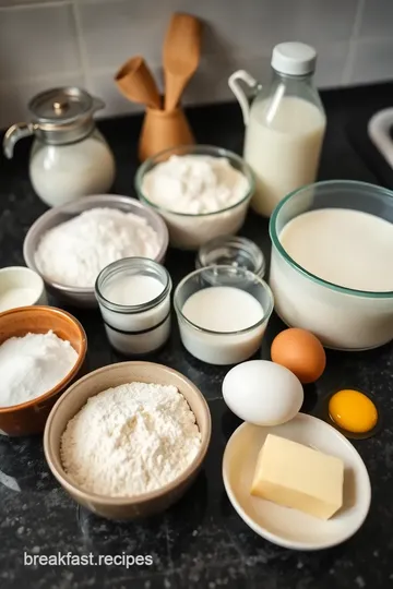 Fluffy Pancakes with Maple Syrup ingredients