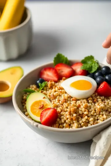 Power-Packed Quinoa Breakfast Bowl presentation