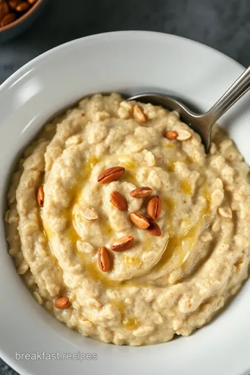 Creamy Almond Butter Red Mill Oatmeal Delight presentation