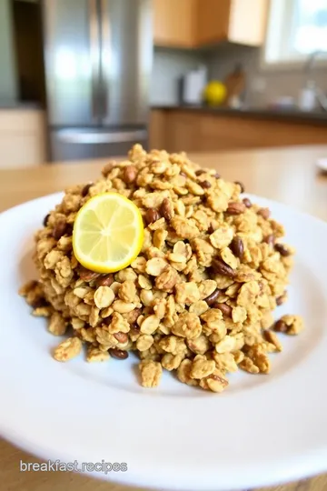 Crispy Lemon Peanut Butter Granola steps