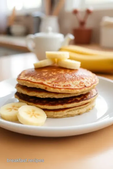 Fluffy Banana Oat Pancakes - Healthy Breakfast steps