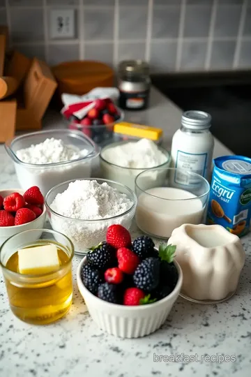 Delicious Buttermilk Berry Muffins ingredients