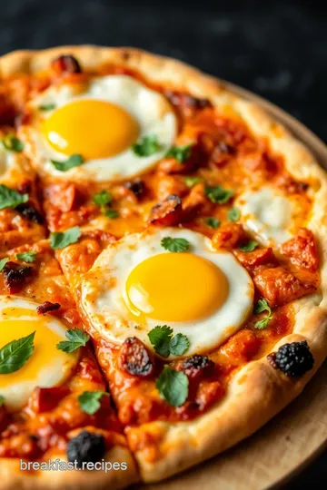 Mama Coggi Chorizo Breakfast Pizza presentation