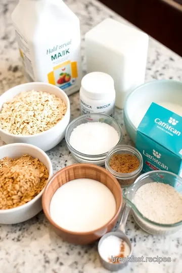 Delicious Coconut Baked Oatmeal ingredients