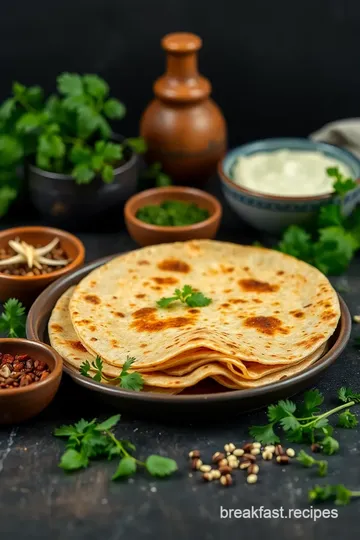 Delicious Dosa Recipe with Fresh Herbs ingredients