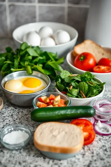 Delicious Egg and Veg Sandwich ingredients