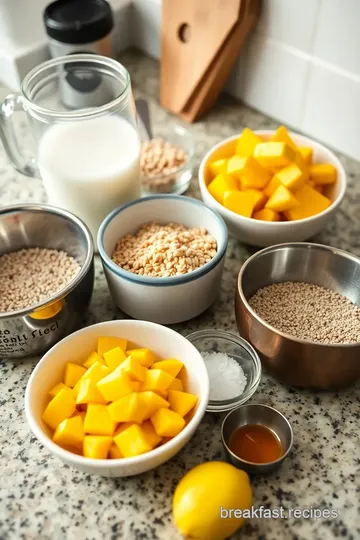 Delicious Mango Chia Pudding ingredients