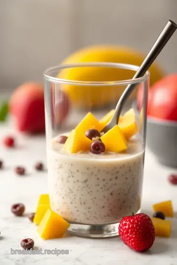 Delicious Mango Chia Pudding presentation