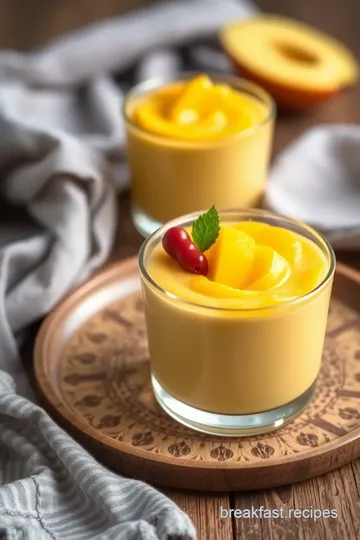 Delicious Mango Cream Delight presentation