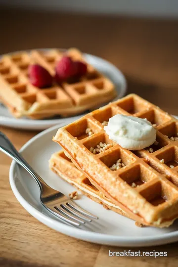 Delicious Multigrain Waffles presentation