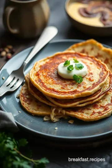 Delicious Oat & Noodle Pancakes presentation