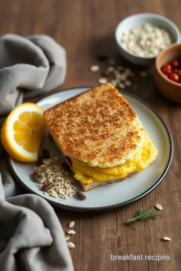 Delicious Oats and Besan Omelet Sandwich ingredients