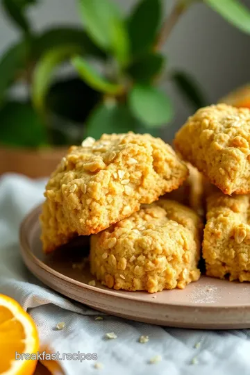 Delicious Orange Oat Scones presentation