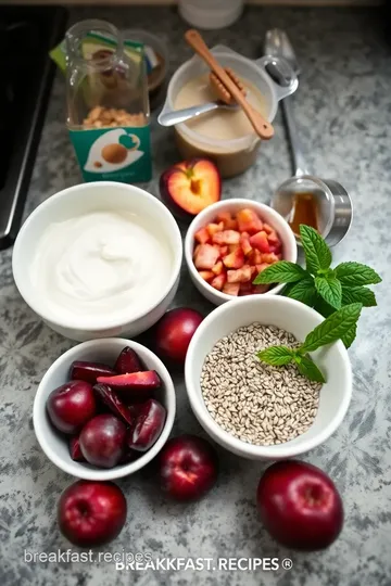 Delicious Pluot & Poppy Yogurt Bowl ingredients