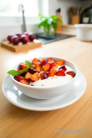 Delicious Pluot & Poppy Yogurt Bowl steps