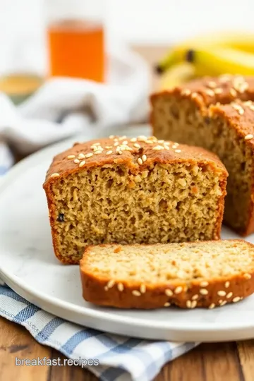 Delicious Sesame Banana Bread presentation