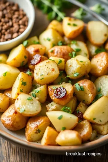 Delicious Smashed Skillet Potatoes presentation