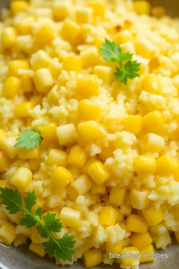 Delicious Sweet Corn Upma presentation