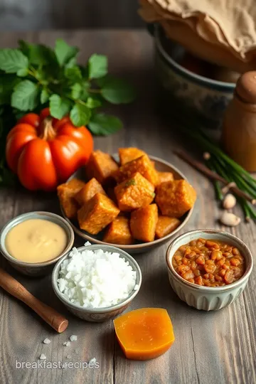 Delicious Yam Offals Stew ingredients