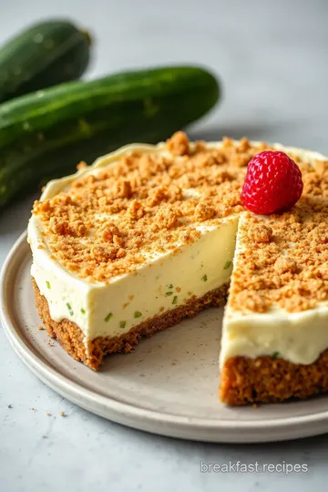 Delicious Zucchini Ricotta Cheesecake presentation