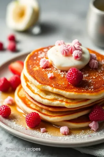 Delightful Rose Pancakes presentation