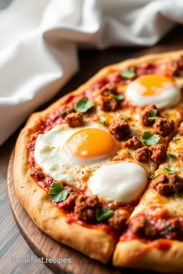 Mama Cozzi Chorizo Breakfast Pizza presentation