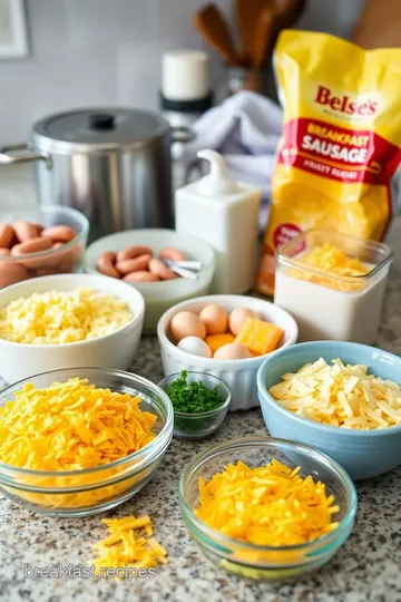 Cornbread Breakfast Casserole ingredients