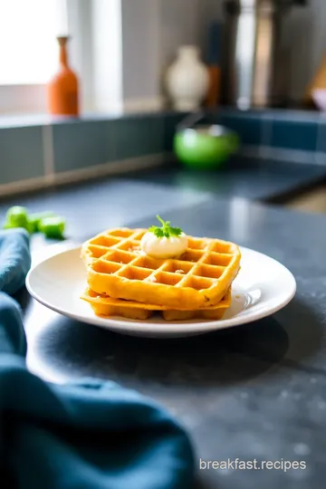 Easy Savory Besan Waffles with Spinach and Carrot steps