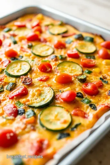 Flavor-Packed Sheet Pan Frittata presentation