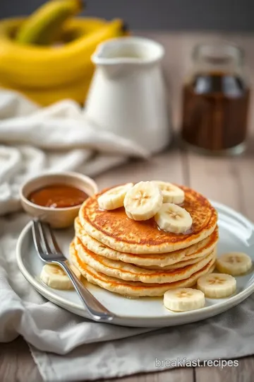 Fluffy Banana Pancakes Delight presentation