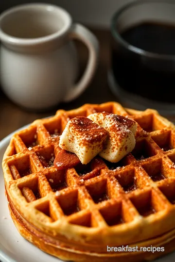 Fluffy Cinnamon Waffles presentation