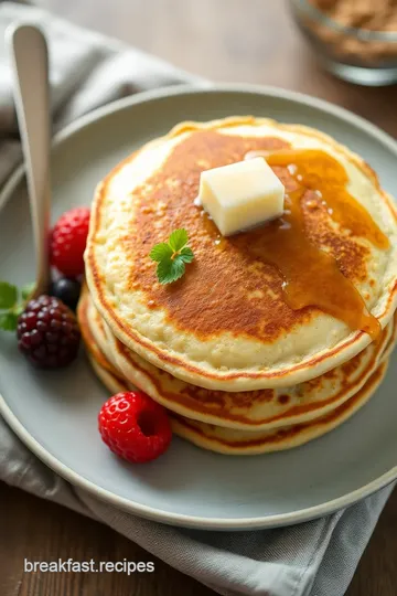 Fluffy Cottage Cheese Pancakes presentation