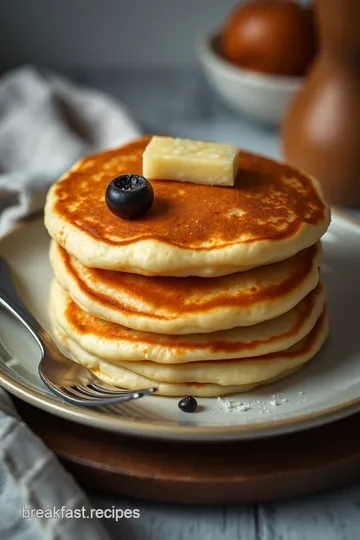 Fluffy Sourdough Pancakes with a Touch of Sweetness presentation