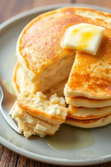 Fluffy Whole-Wheat Cottage Cheese Pancakes presentation