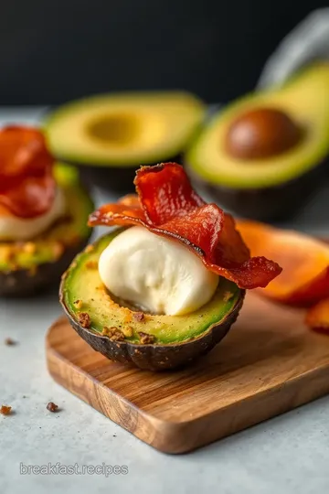 Crispy Bacon Avocado Stack presentation