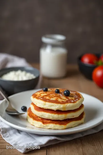 Syrniki: Fluffy Cottage Cheese Pancakes presentation