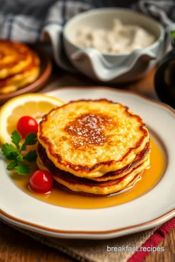 Syrniki: Delicious Cottage Cheese Pancakes presentation