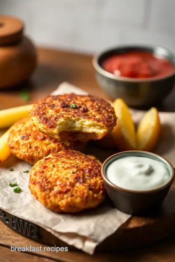 Crispy Potato Onion Patties presentation