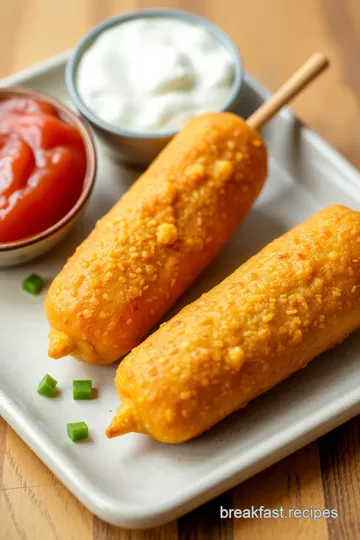 Breakfast Corn Dogs presentation