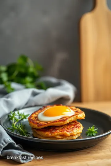 Savory Onion and Smokie Egg Fritters presentation