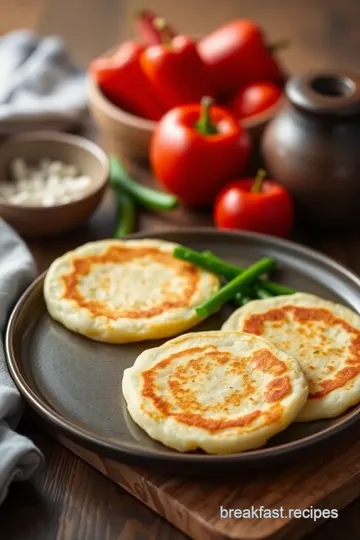 Fry Starch Pancakes with Pepper & Onion ingredients